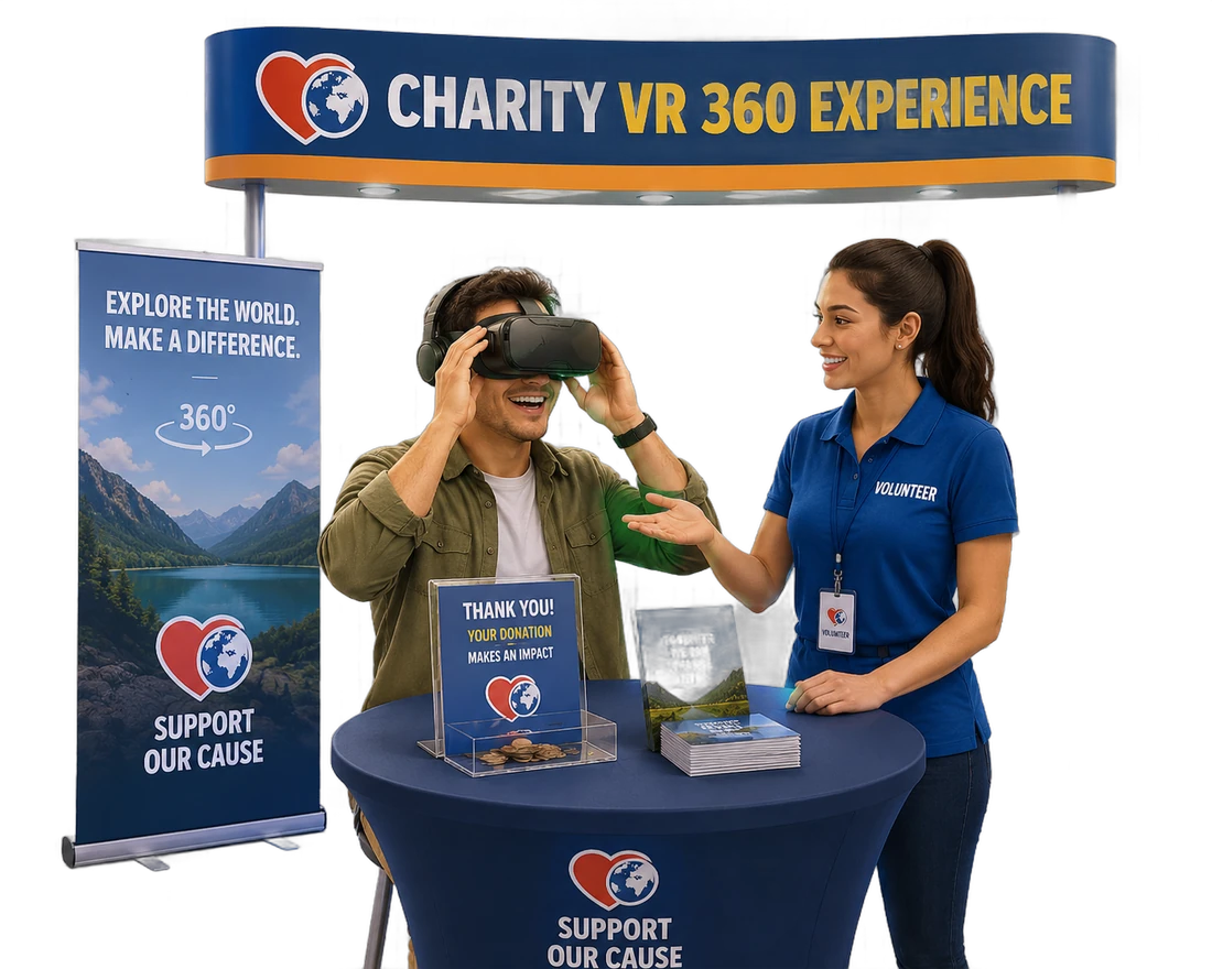 Charity VR 360 Experience booth